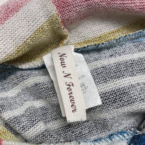 Now N Forever Hooded Sweater Striped Medium - Picture 9 of 11